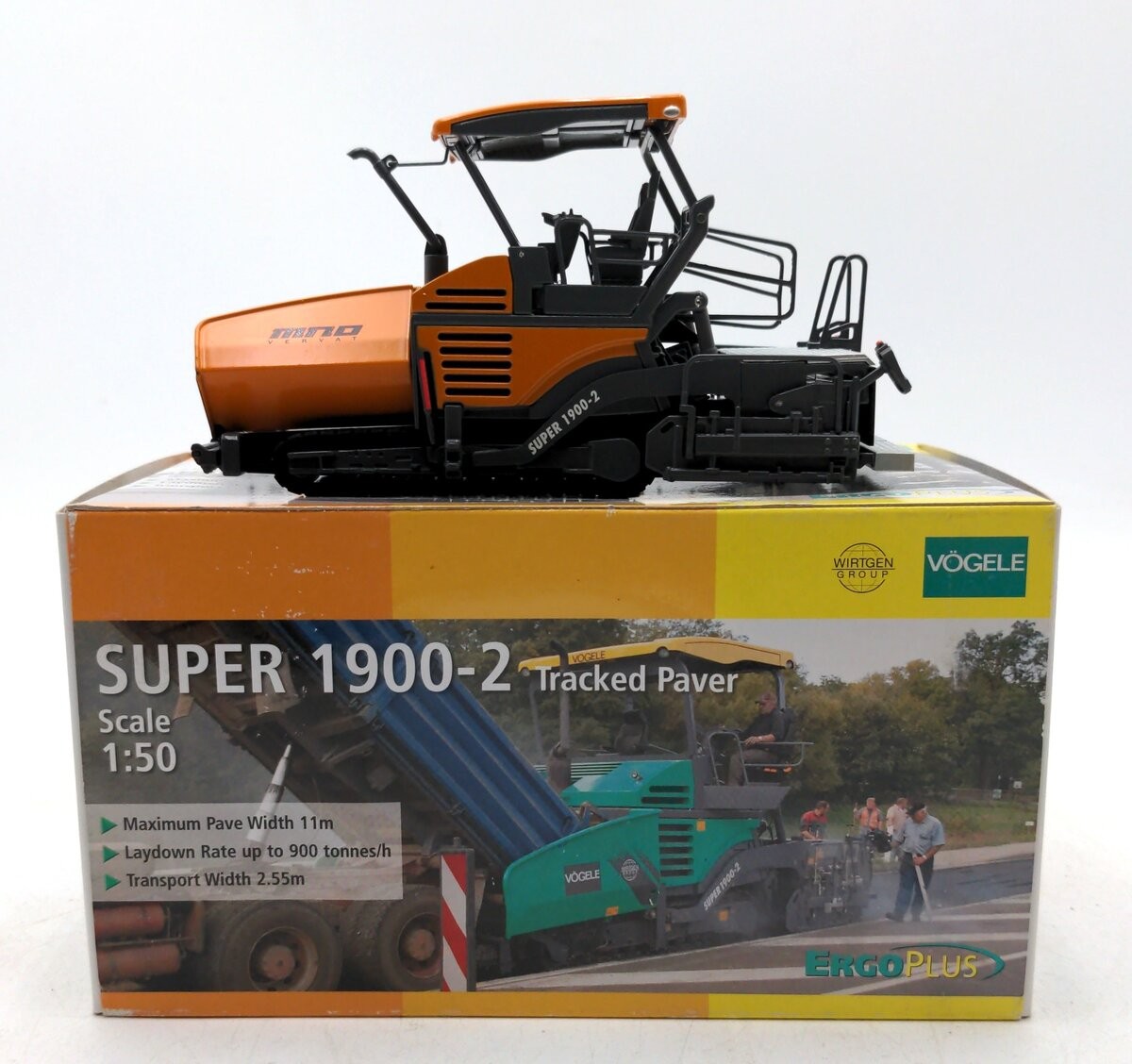 NZG 671-03 1:50 Scale Super 1900-2 Track Powered Tarmac Paver