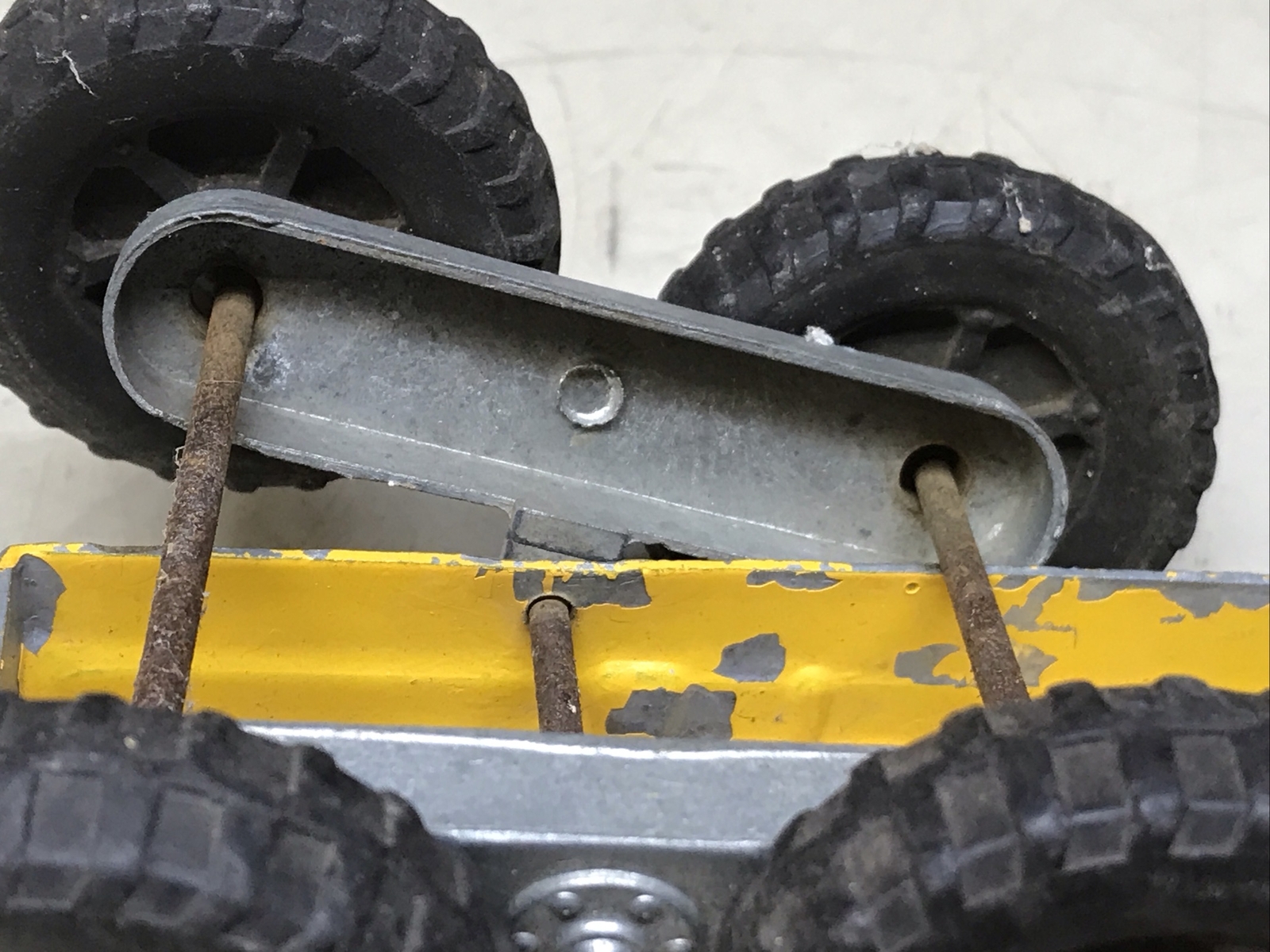 Hubley Kiddie Toy Road Grader Yellow No 481 Die Cast Parts Or Repair