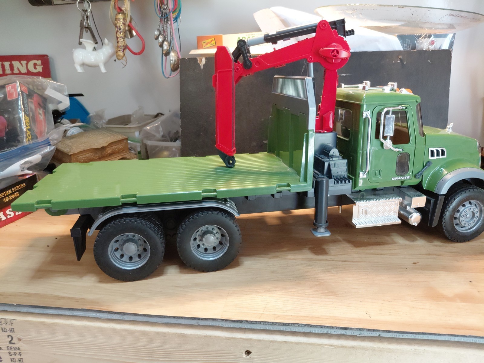 Bruder Mack Granite 24 Inch Timber Truck Loading Crane Grapple Missing Nice
