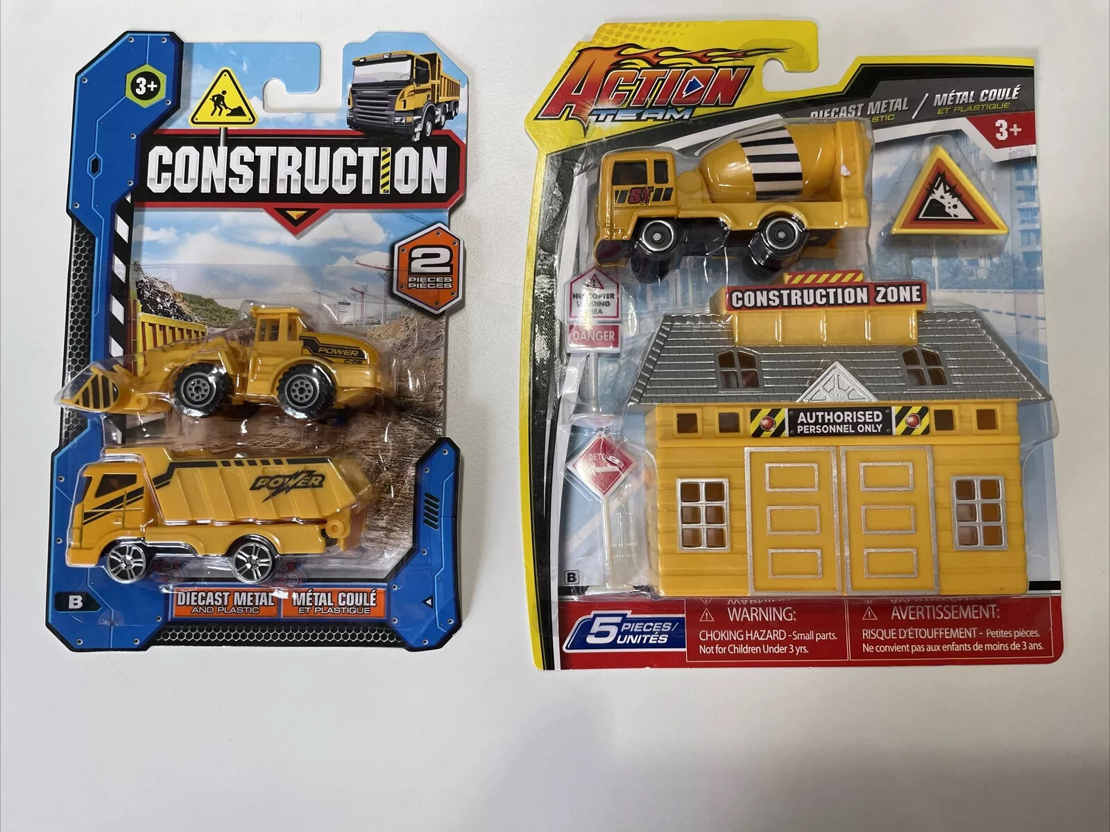 construction toy cars die cast metal plastic bull dozer cement truck building