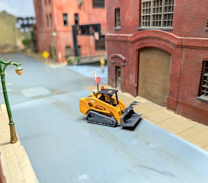 1/87 HO Scale Custom Built Case Tracked Skid Steer. 3D Printed Resin Model