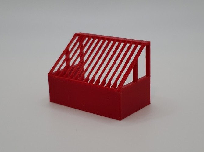Custom 1/50 Scale Skid Steer Rock Grizzly in Red