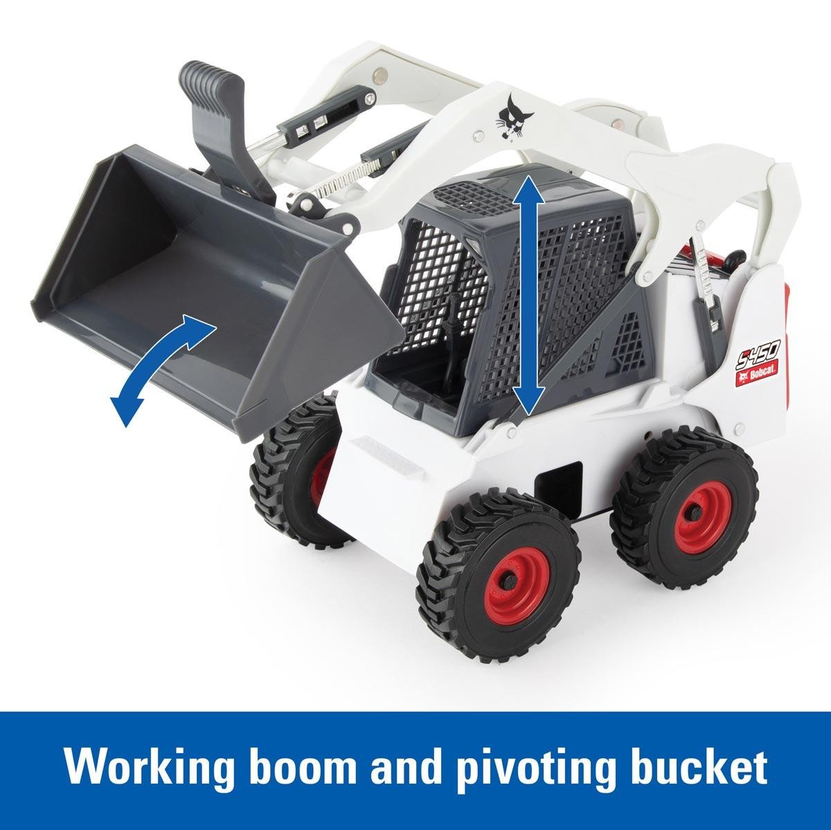 Tomy 1/16 Big Farm Bobcat S450 Skid Steer Set with Accessories 47259