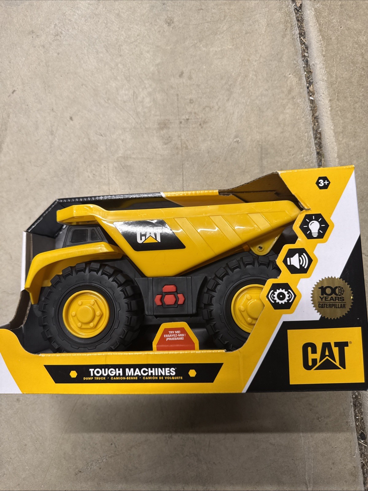 CAT Construction TOUGH MACHINES Toy Dump Truck w/ Lights & Sounds – New In Box