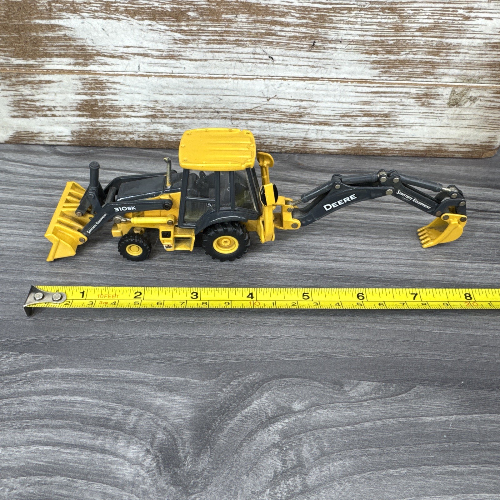 John Deere Ertl Diecast 1/50 Scale Yellow 310 SK Backhoe Loader Construction