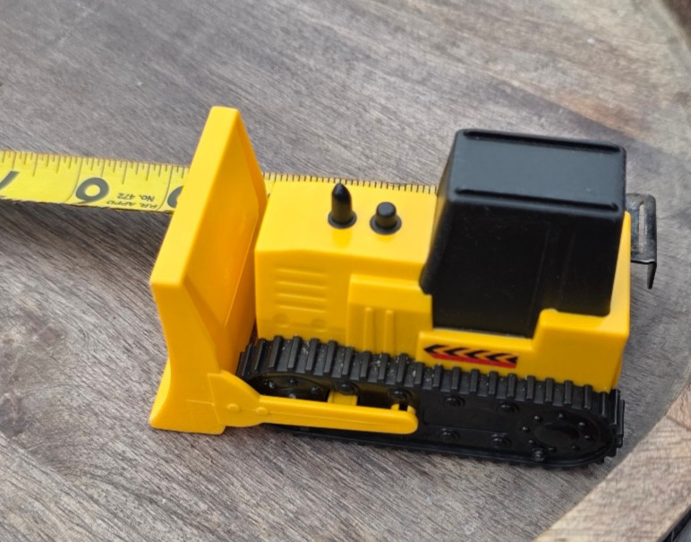 Yellow and Black Plastic Dozer Toy Construction Vehicle