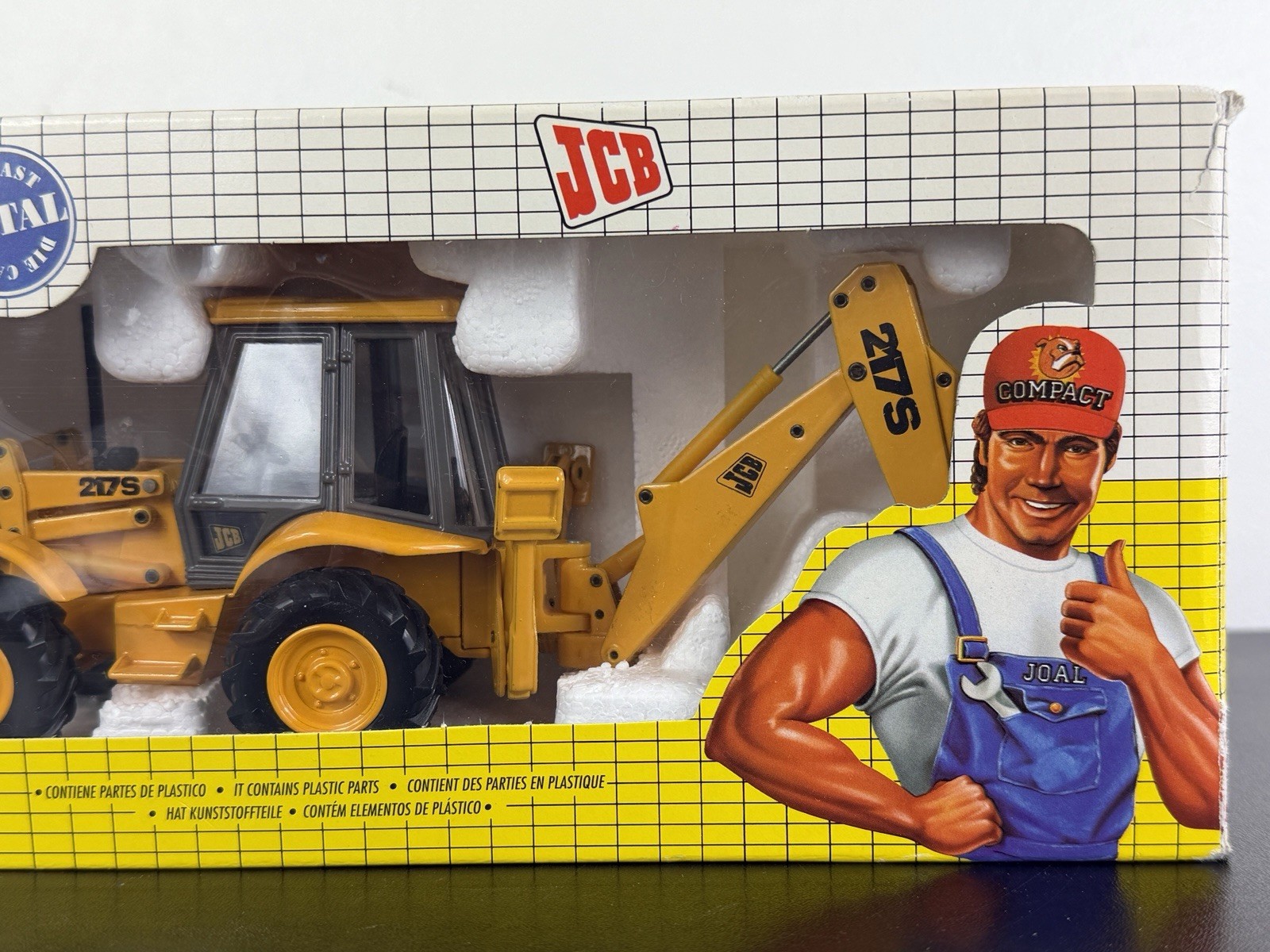 JCB 4CX Sitemaster Backhoe/Loader 217S COMPACT JOAL DIECAST METAL NOS