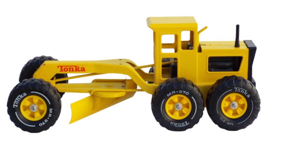 Tonka Grader Yellow Tough Steel Non Toxic Paint Steerable Front Wheels #2510 NIB