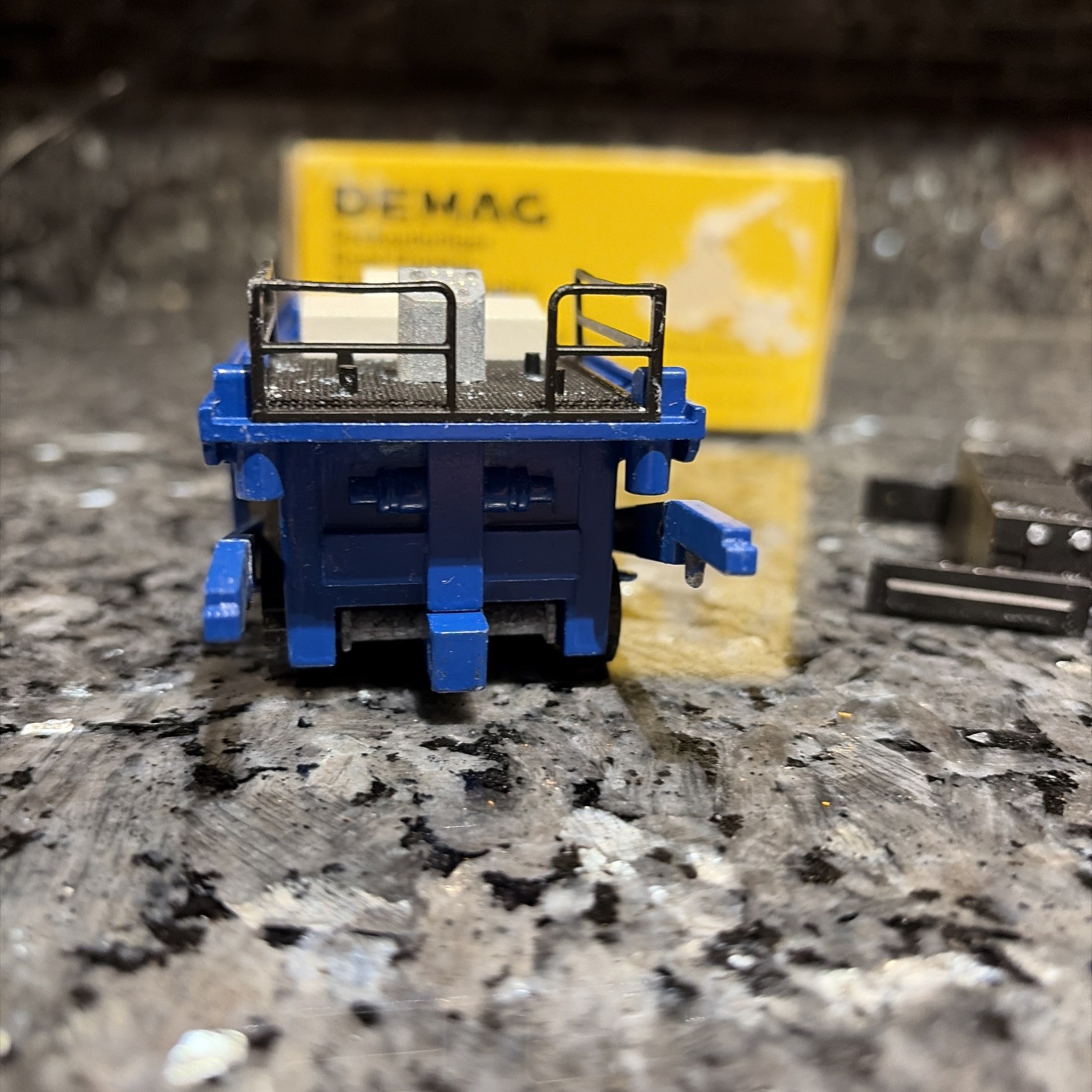 Demag DF120 Road Paver – NZG 1:50 Diecast Model #231 Rare Blue -Wegenbouv Stevin