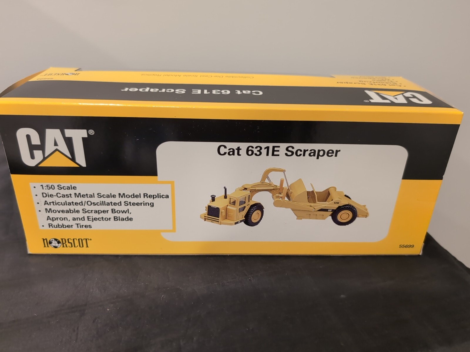NORSCOT #55699 1/50 SCALE CATERPILLAR 631E WHEEL TRACTOR SCRAPER UNUSED W/BOX!