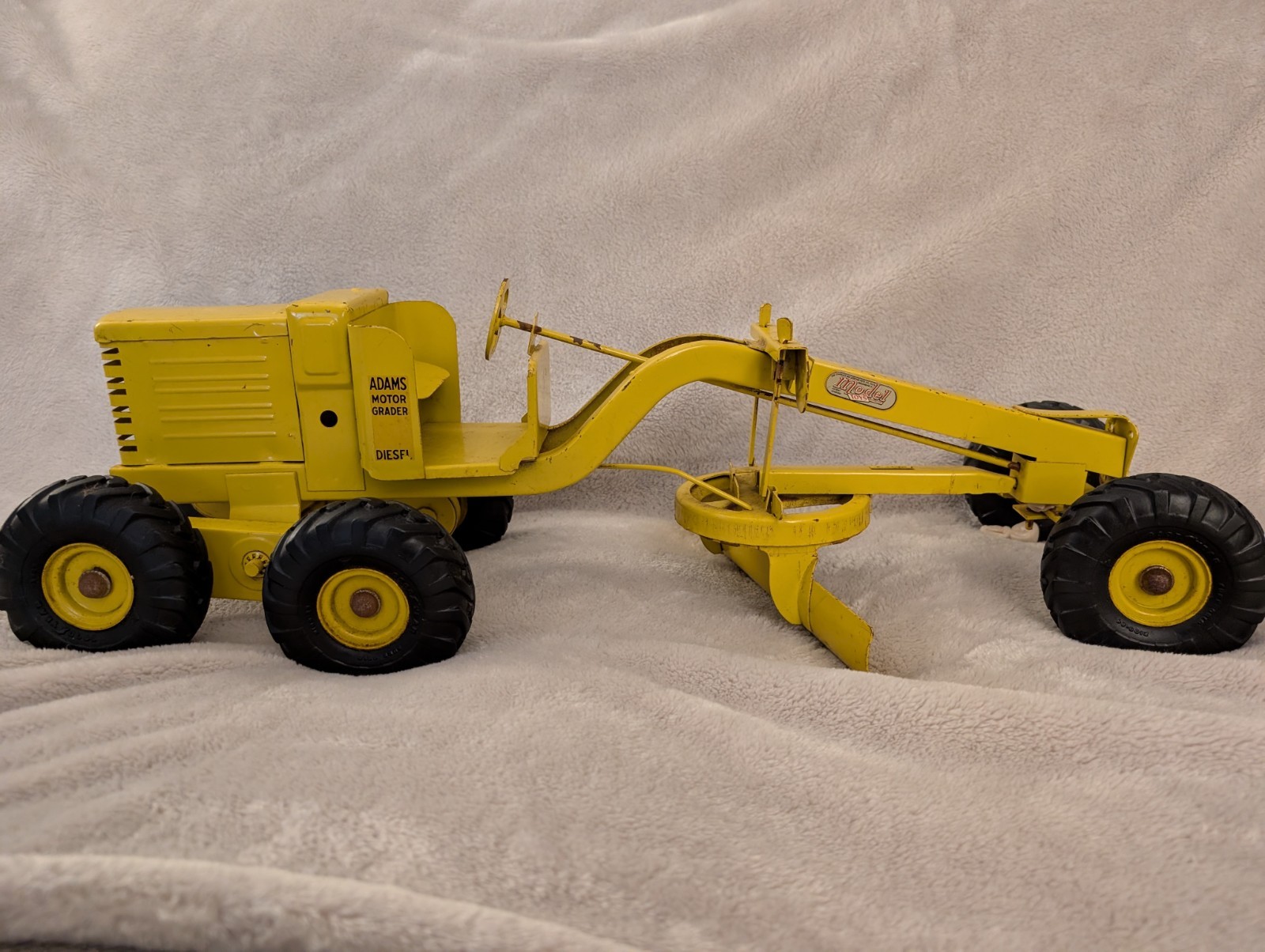 Doepke Adams Road Grader Diesel Pressed Steel Yellow/Black Vintage