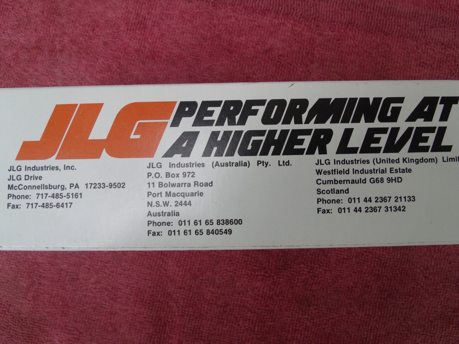 JLG Model 60H Diecast 1:40 Scale Construction Series Boom Lift NZG Collectible