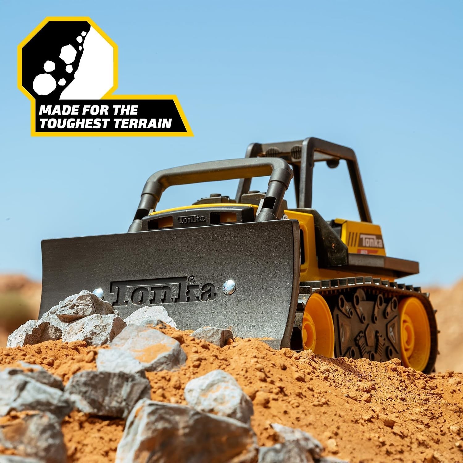 Sturdy Yellow Bulldozer Construction Truck – Toy for Creative Kids Ages 3 and Up