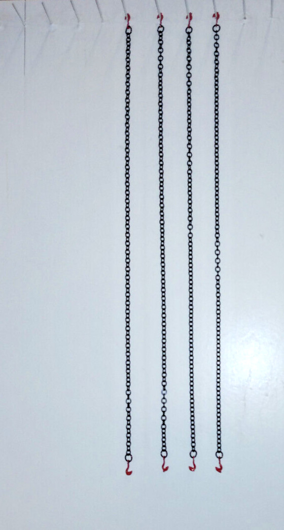 Crane & Truck Trailer Log Chain set (4) In Safety Red. 1/50th 1/48