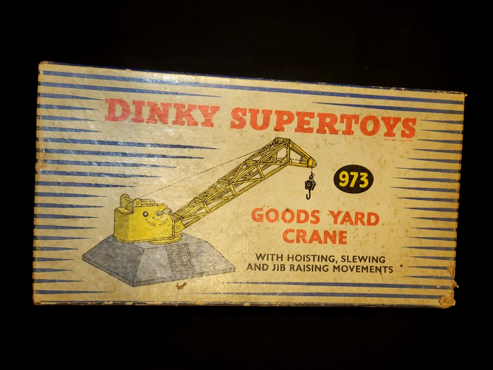 VINTAGE OLD CAST IRON 973 GOODS YARDS CRANE DINKY SUPERTOYS ENGLAND MECCANO 1950