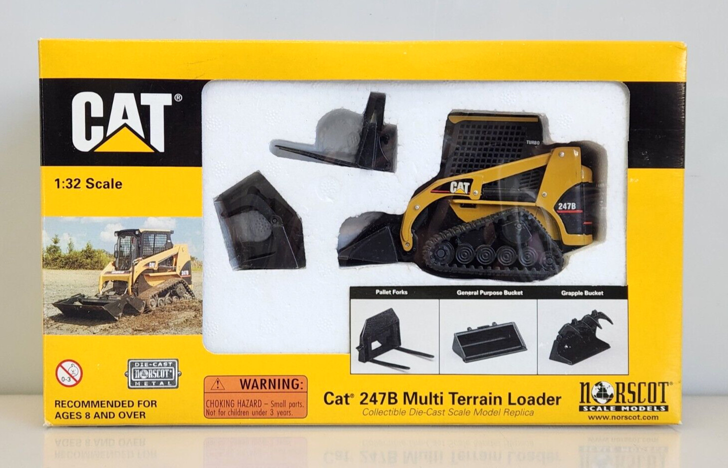 Norscot CAT 247B Multi-Terrain Loader Skid Steer 1/32 Die-Cast Scale Model 55102