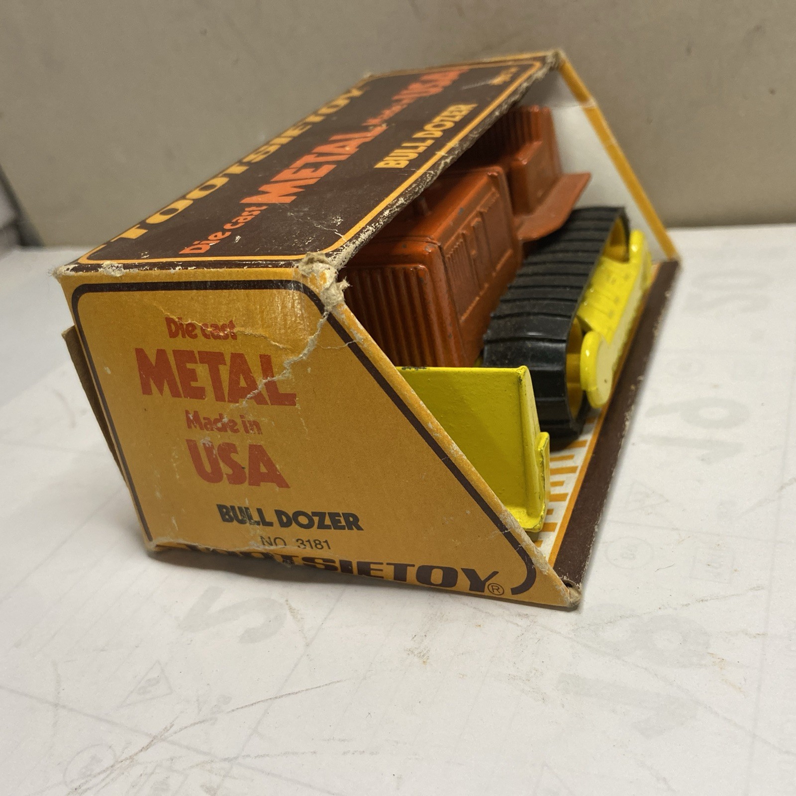 Vintage Tootsie Toys Diecast Bulldozer In Original Box Unplayed And Crane