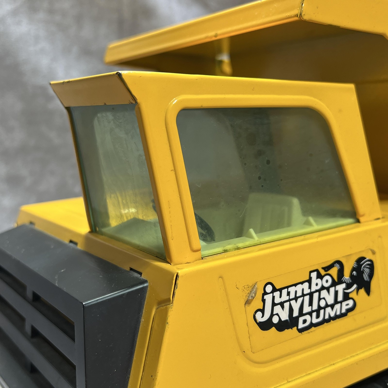 Vintage Nylint Jumbo Dump Truck Pressed Steel Yellow Toy Large Made USA Original