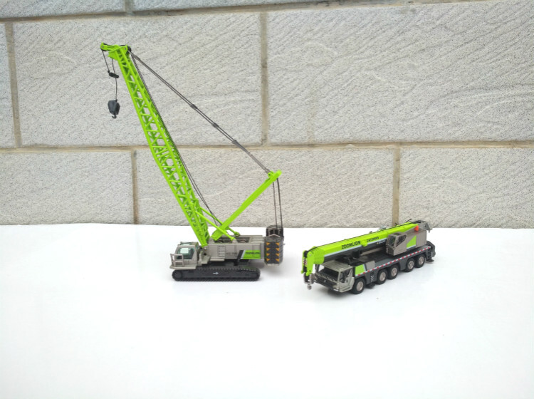 2PC ZOOMLION 1:120 ZCC1300 CRAWLER & ZAT2000V753 ALL TERRAIN CRANE Diecast Model