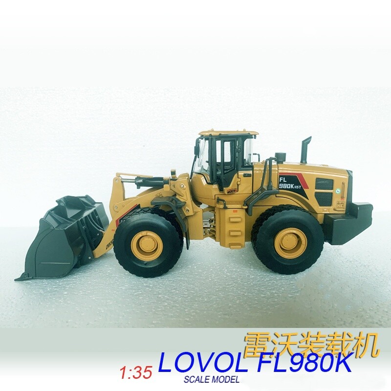 1:35 28CM LOVOL FL980K Dozer Loader Construction Equipment Machine Diecast Model