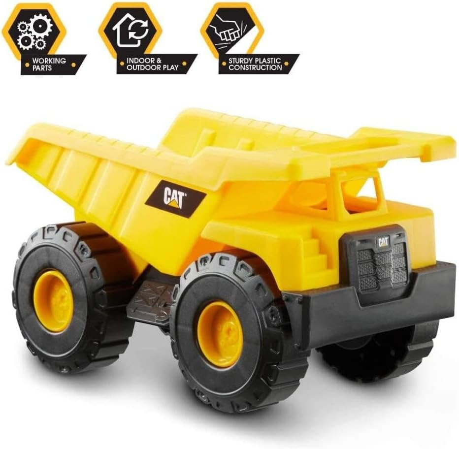 CAT Construction Toys, Construction Fleet 10″ Dump Truck Toy – Heavy‑Duty Plasti