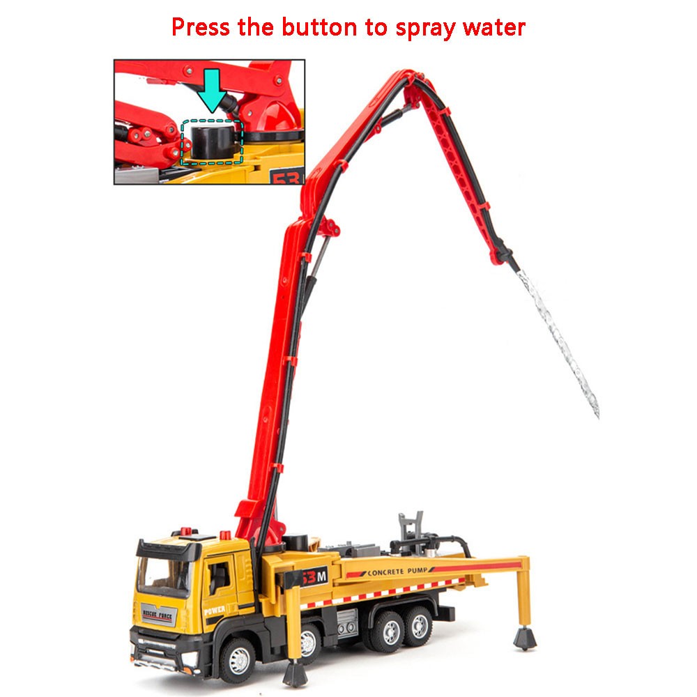1:50 Concrete Pump Truck Toy Construction Vehicle Diecast Toy Cars Toys for Boys