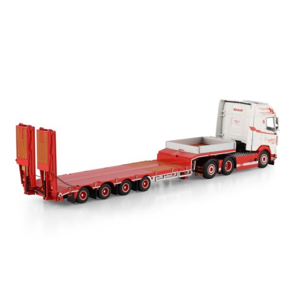 WSI 1:50 DAF XG 6X2 Flatbed Trailer Alloy Model KIM CHRISTENSEN 01-4894