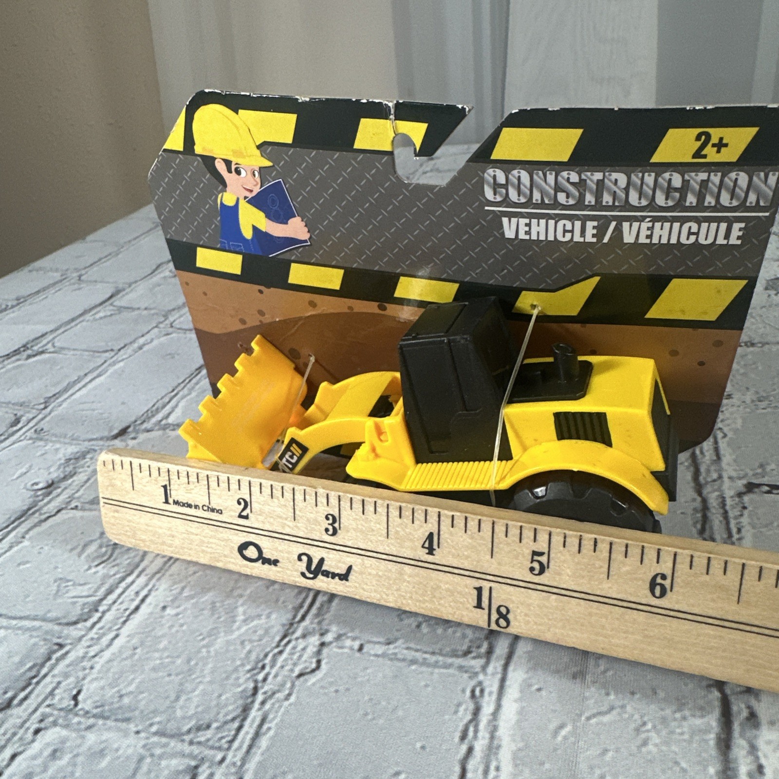 Construction Vehicle Front Loader Bulldozer Truck Utility Yellow Plastic New