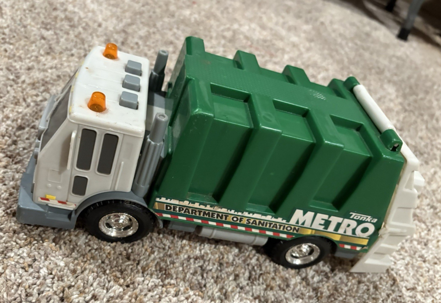 Lot of 3 Sound/Light Making Toys Cat Construction Semi Garbage Trucks *TESTED*