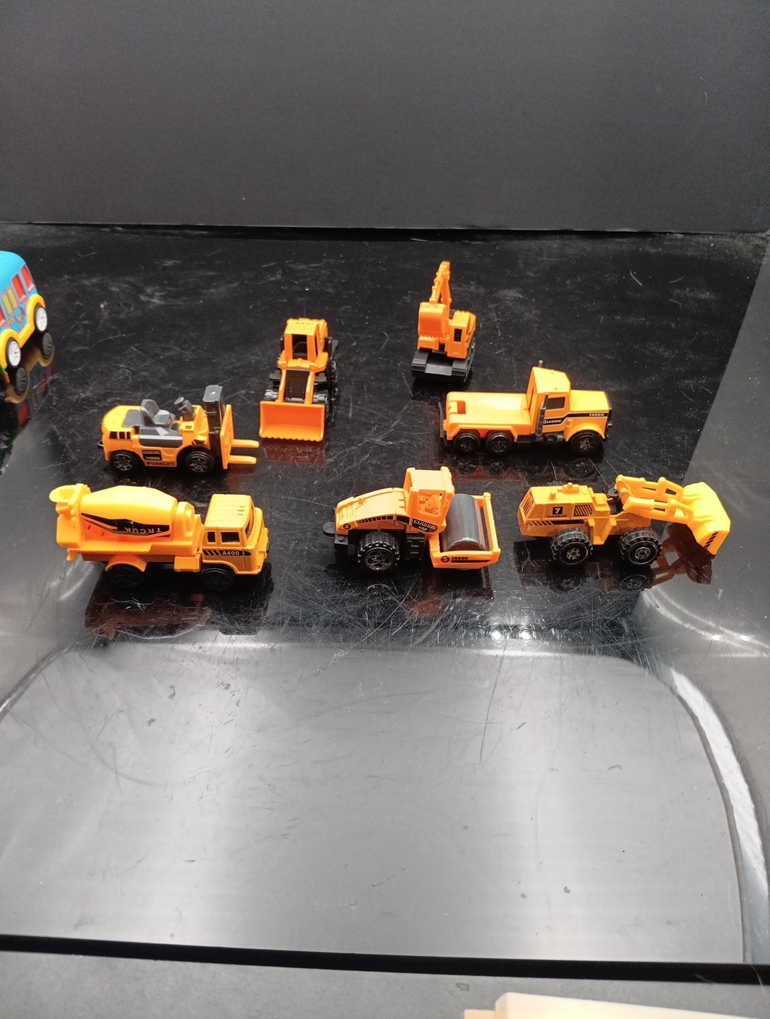 Lot Of 7 Various Metal Kids Toy Construction Vehicles Free Shipping! T2642