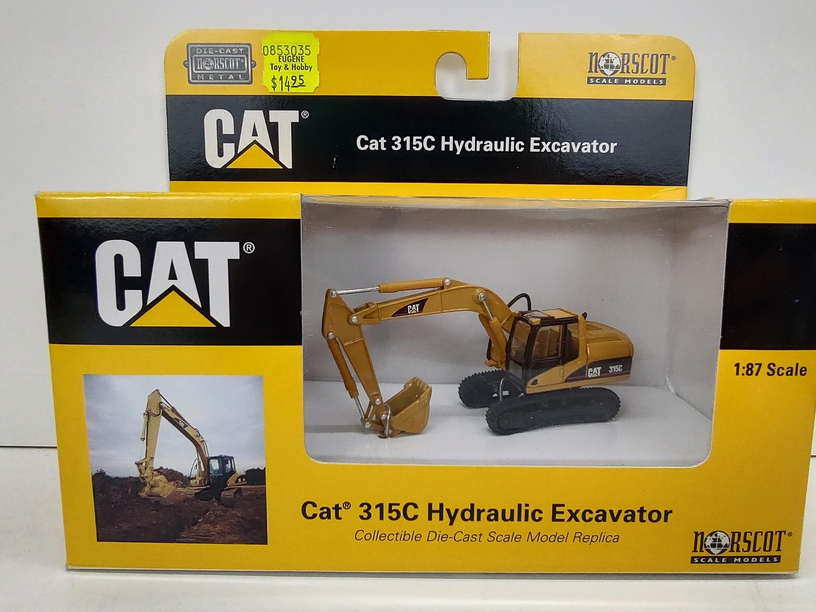 CAT 315C Hydraulic Excavator Die-Cast 1:87 Scale Norscot Model Collectible