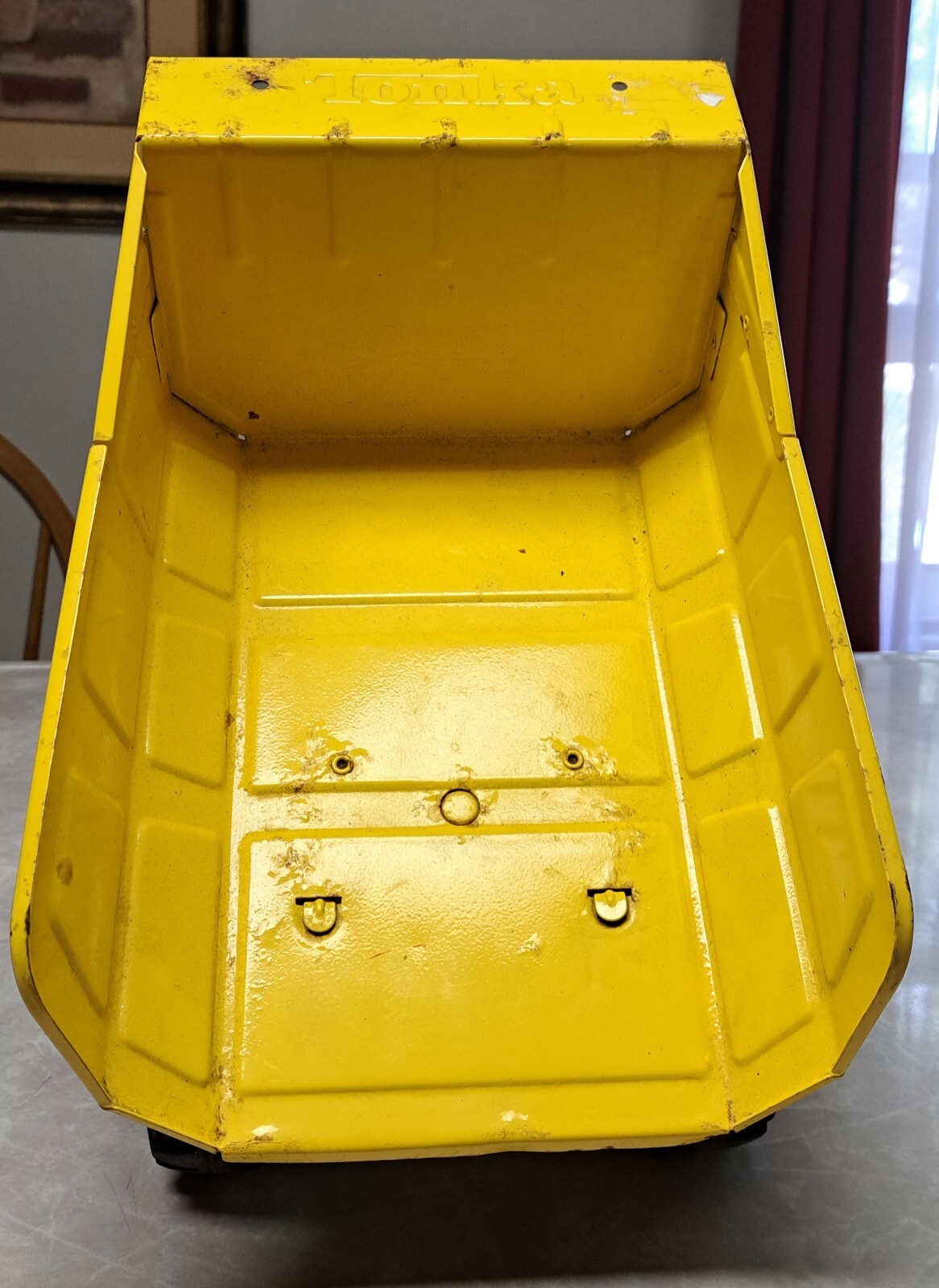 Vintage Mighty Tonka Toys Yellow Metal Turbo Diesel Dump Truck XMB-975 Steel Toy