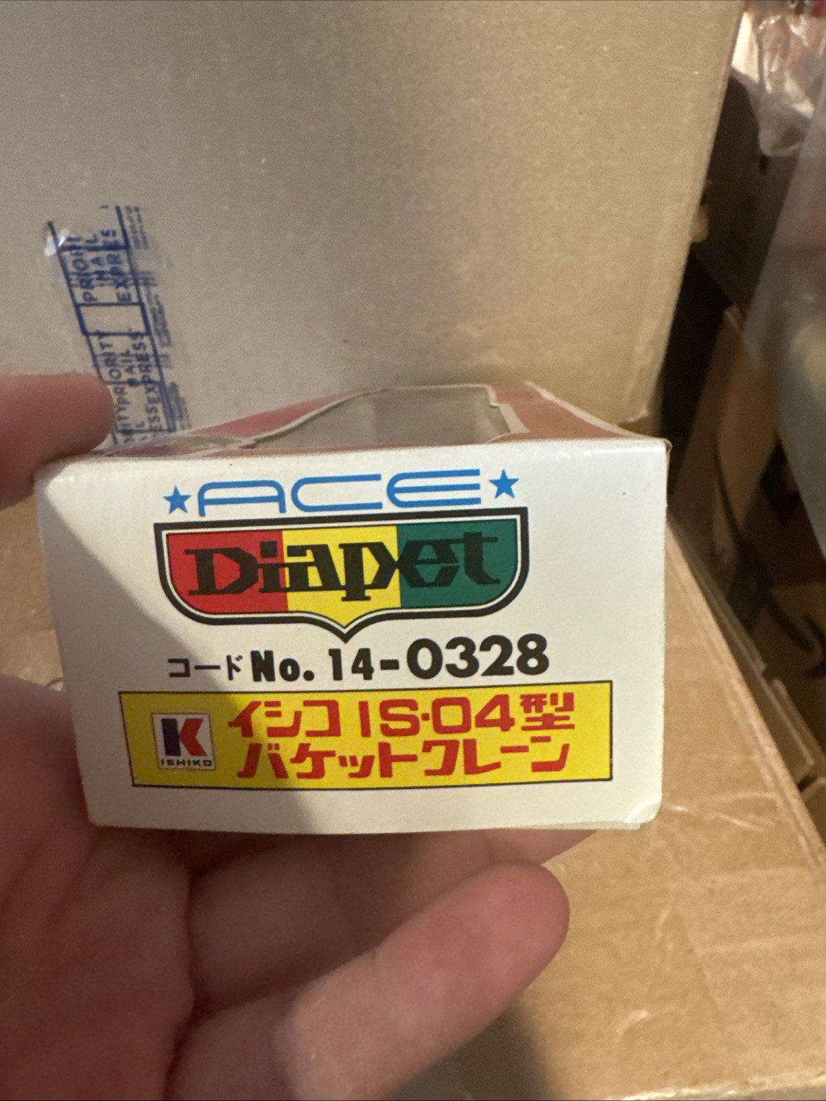 Rare Yonezawa Diapet Crawler Crane 1:50 Diecast Clamshell Bucket Japan 14-0328