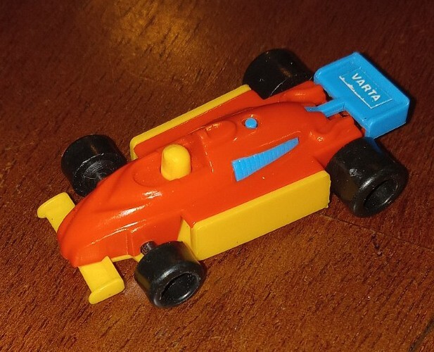 Bruder Varta Formula Racer W. Germany Red Yellow Blue Tail RARE!