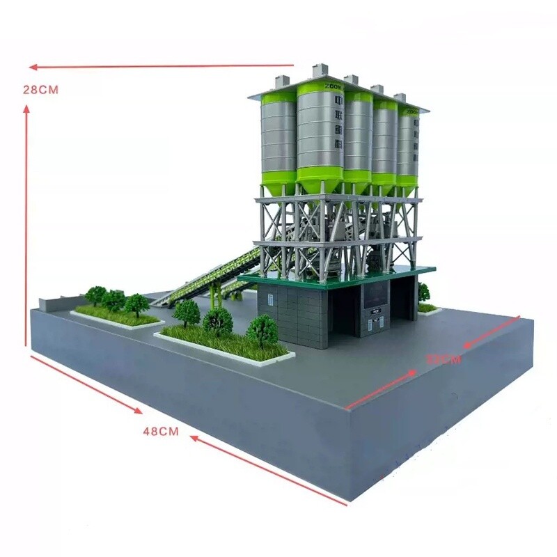 1:140 ZOOMLION HZS180S Mixing Station Construction Equipment Diecast Model