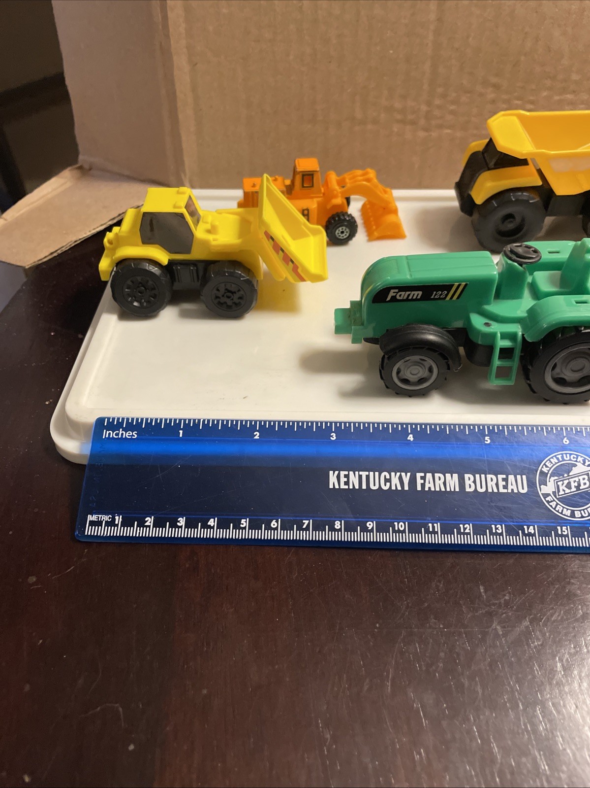 Construction Vehicles Plastic Tractor Excavator Dump Truck Lot of 5 A1