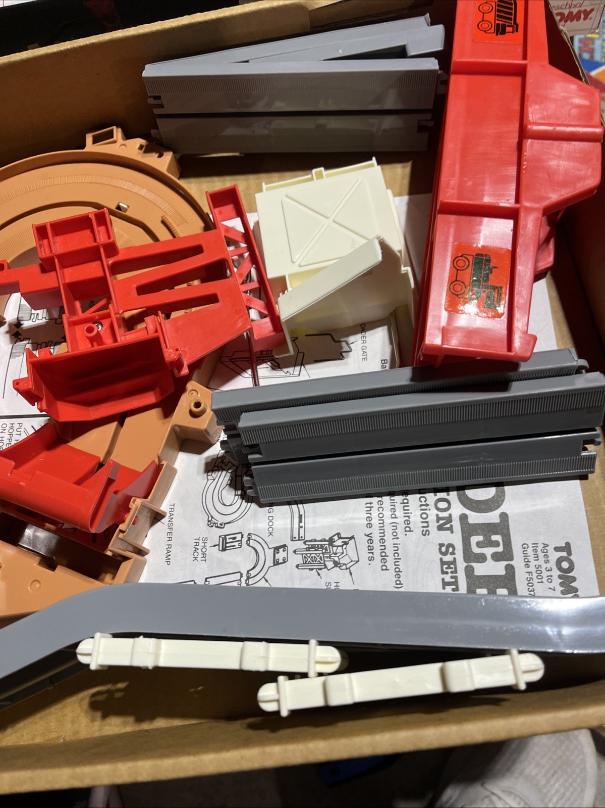1989 Tomy Big Loader Construction Missing Parts, Clean