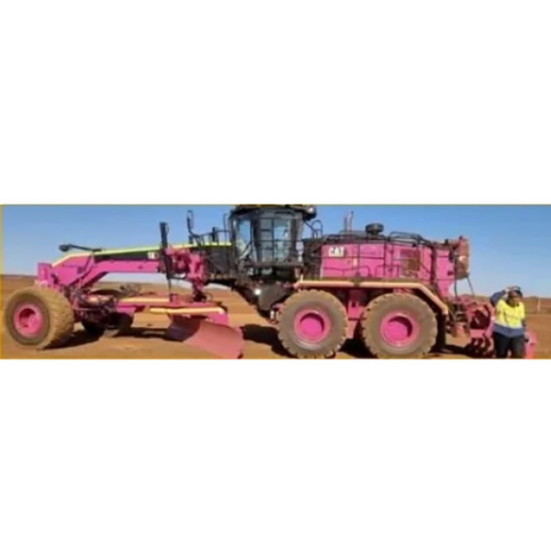 Diecast Masters Pink 1/50 Caterpillar 18M3 Motor Grader- High Line Series 85521