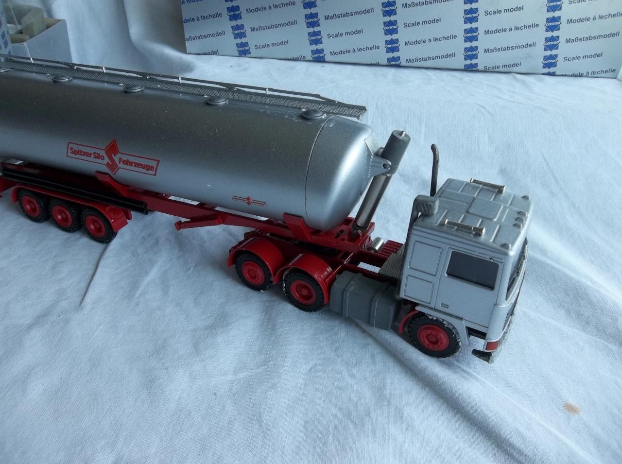 NIB Conrad 4315 Volvo F12 Truck w/Sattel SILO Bulk Tanker 1:50 scale Orig Box