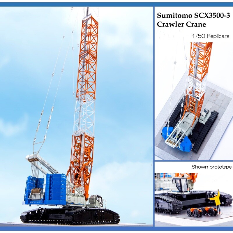 1:50 SUMITOMO SCX3500-3 Crawler Crane Constuction Machine Diecast Model