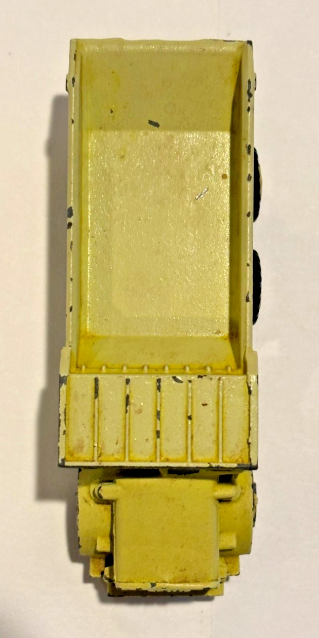 Vintage Mercury Lit’l Toys Gibbs #7-69 Euclid R-40 Dump Truck yellow-green, used