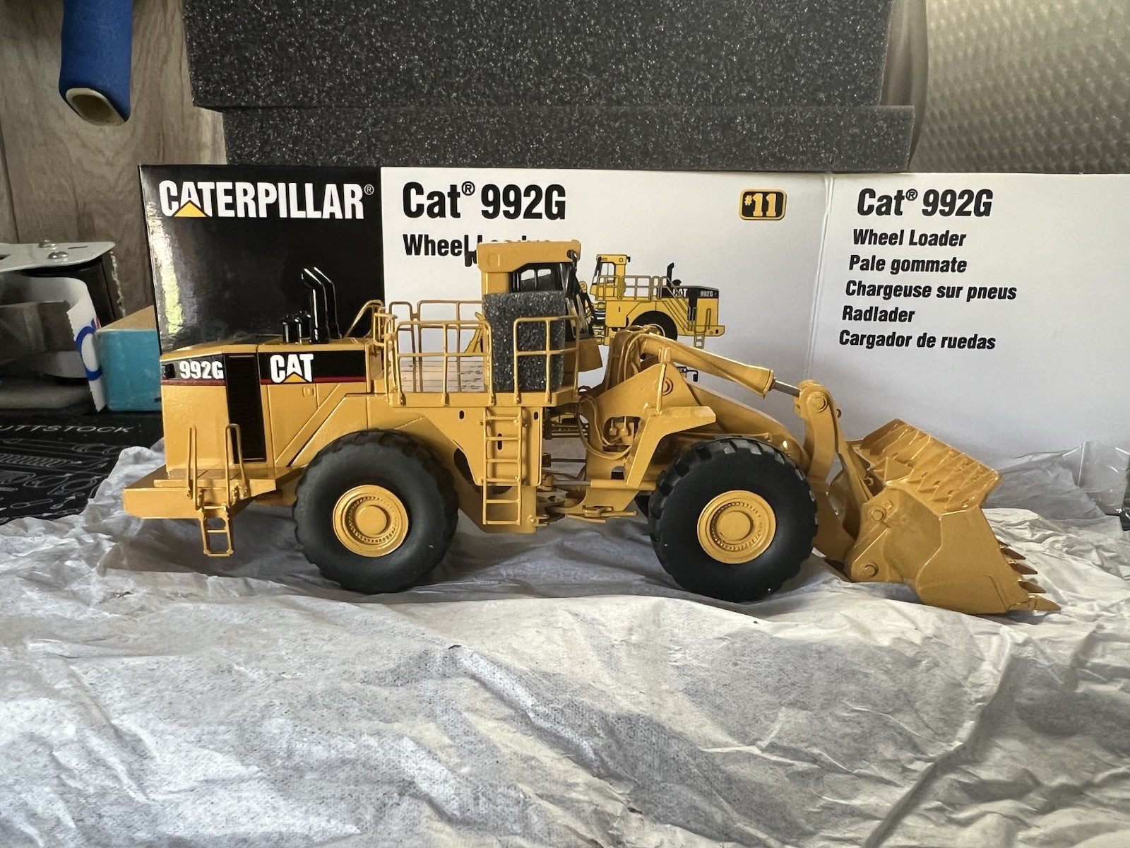 1/87th scale Classic Construction Models Brass Caterpillar 992G serial #138