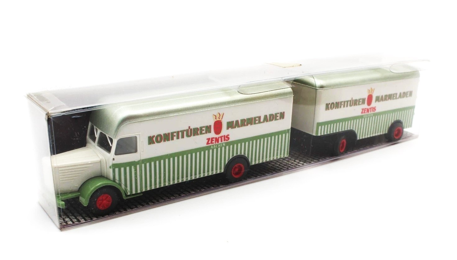 Wiking Delivery Truck w/Trailer Konfituren Marmaladen Zentis Germany 1/87 HO MIB