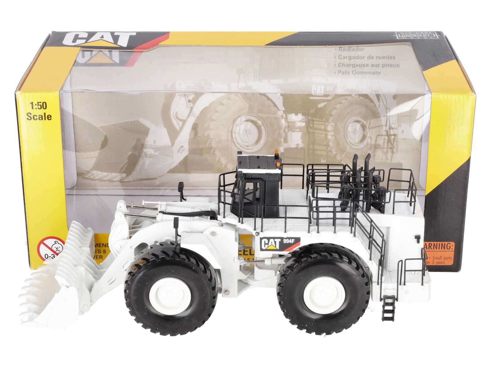 Norscot 55161 1:50 Yellow Diecast Caterpillar 994F Wheel Loader (White) EX/Box