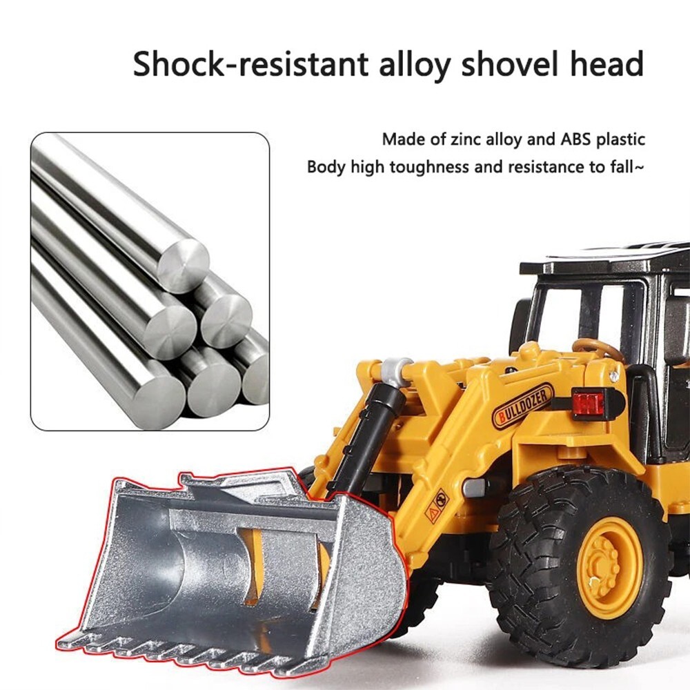 Bulldozer Diecast Vehicle Alloy Excavator Model Toys Alloy Plastic Vehicle