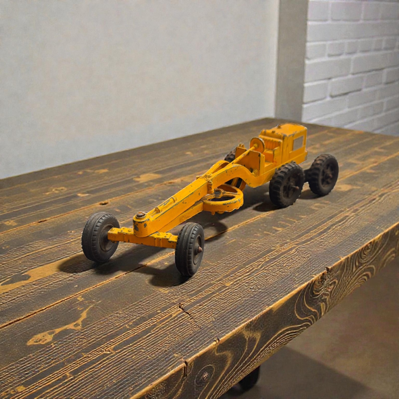 1940s Hubley Kiddie Toy Road Grader No 481 Die Cast 10 Inch No Blade
