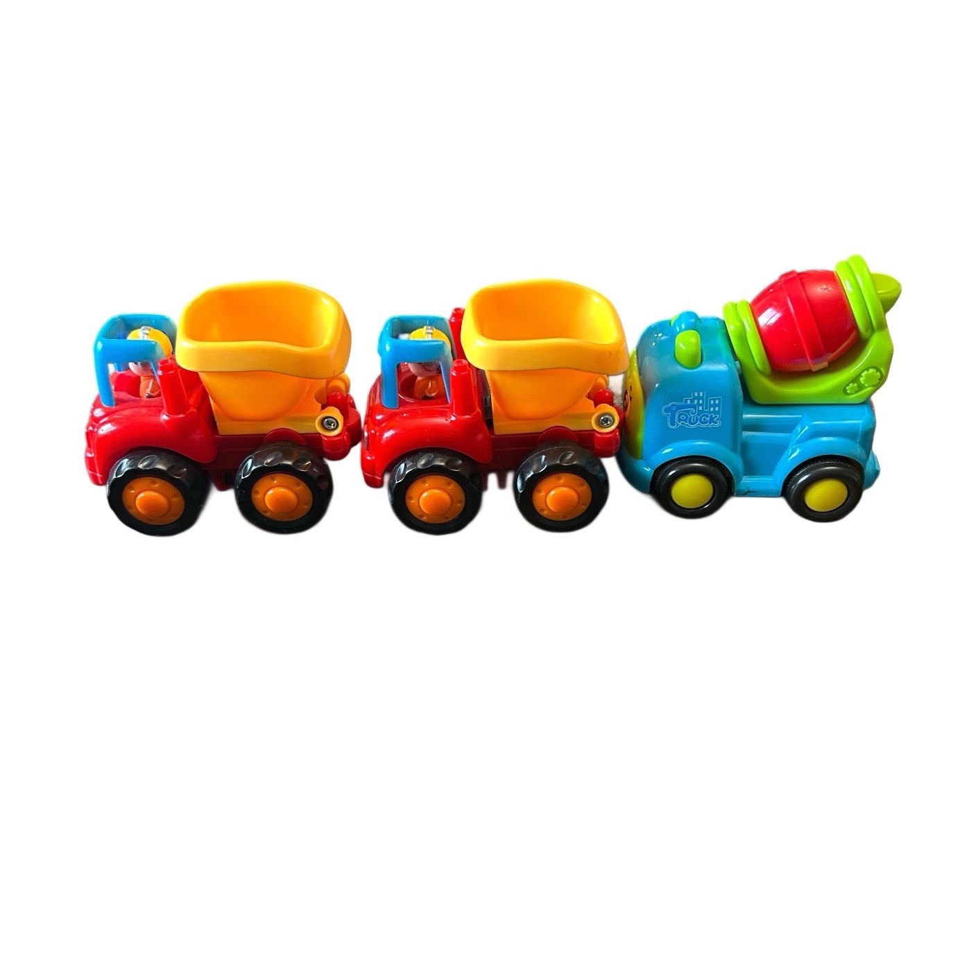 Friction Powered Construction Vehicle Set Lot Of 6 Bulldozer Dump Truck Cement