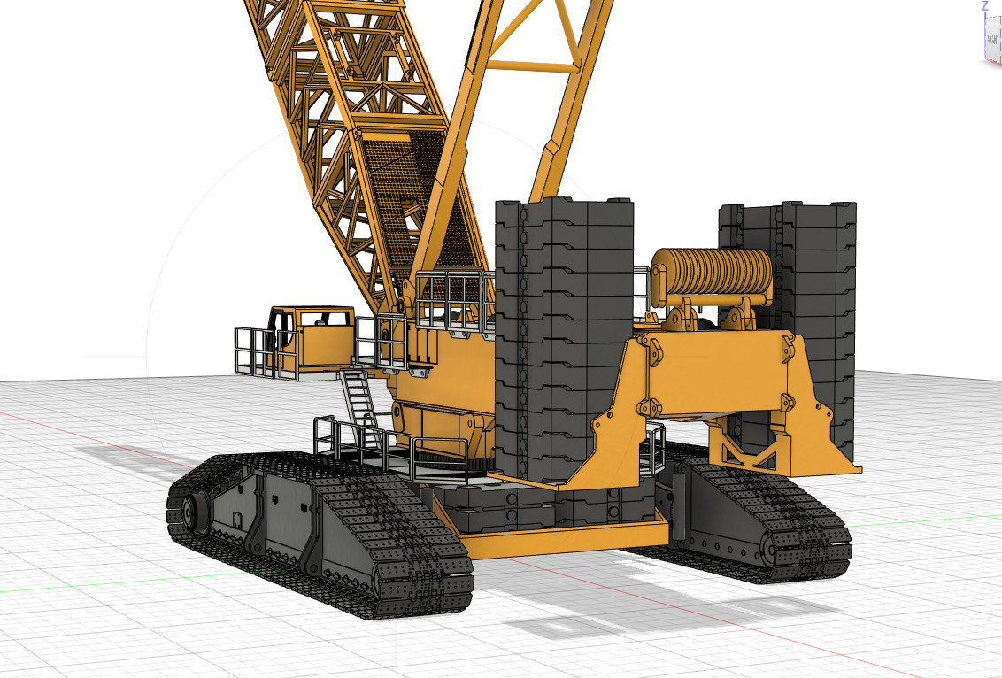 3d printed LIEBHERR crawler crane LR 11000 1:50