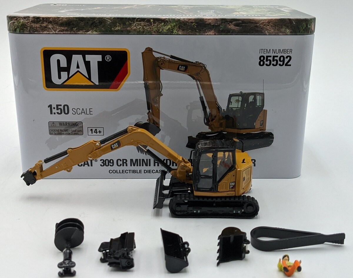 DieCast Masters 85592 1:50 CAT 309 CR Next Generation Mini Hydraulic Excavator