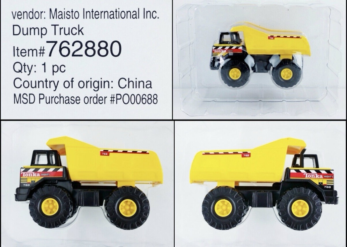 2001 Maisto Tonka Hasbro Mighty Mini Backhoe Dump Truck, Crane, Bulldozer 11pc